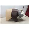 Image 1 : Leather Like Foot Stool Bear 16x27x14