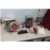Image 1 : Power Tools; Belt Sander, Circular Saw, Airless Paint Sprayer + Worklight 