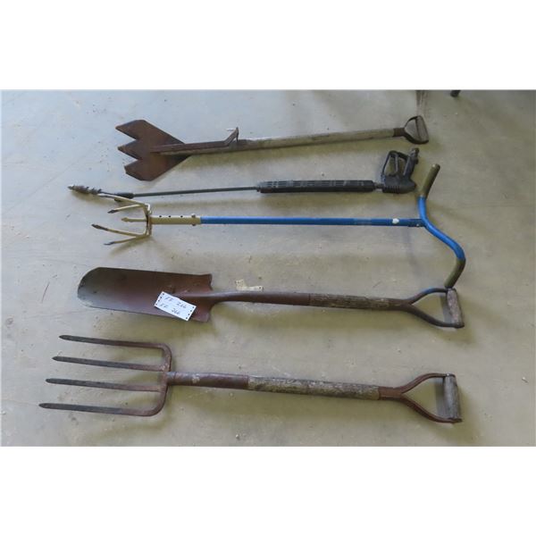 Yard Tools, Wedge Cutter, Potato Fork, Claw, Shovel 