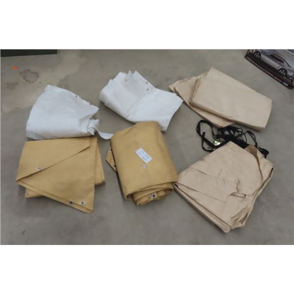 Tarps + 2 Ratchet Tie Downs 