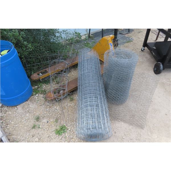 Fencing: Cattle 49"H + Chicken Wire 24"H + Tomato Cages 