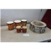 Image 1 : 3 Sets of Bongo Drums, 1 Snare Drum " Silverstone" 14 1/2 Diameter