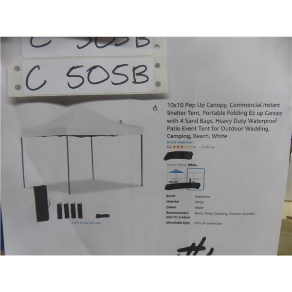 10x10 Pop Up Canopy, Commercial Instant Shelter Tent