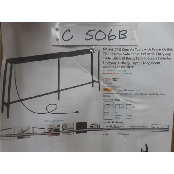 Mahancris Console Table with Power Outlet