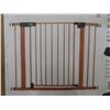 Image 2 : Babelio 29-40'' Metal Baby Gate with Wood Pattern,
