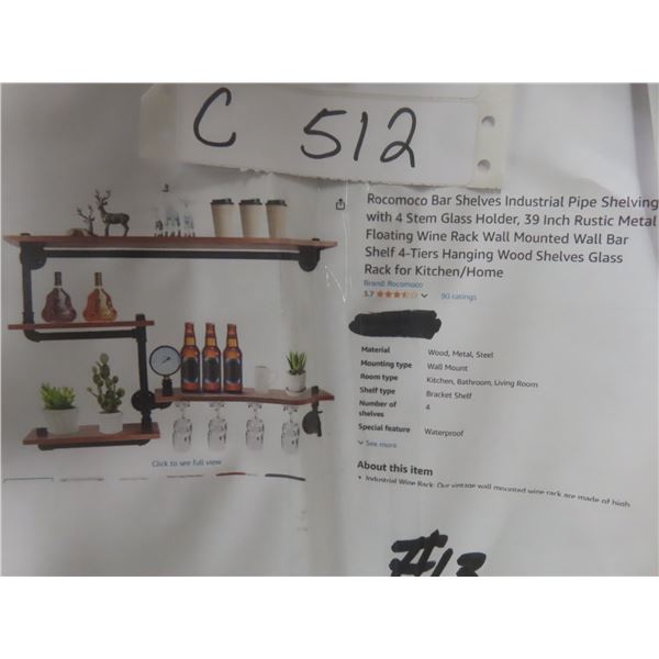 Rocomoco Bar Shelves Industrial Pipe Shelving