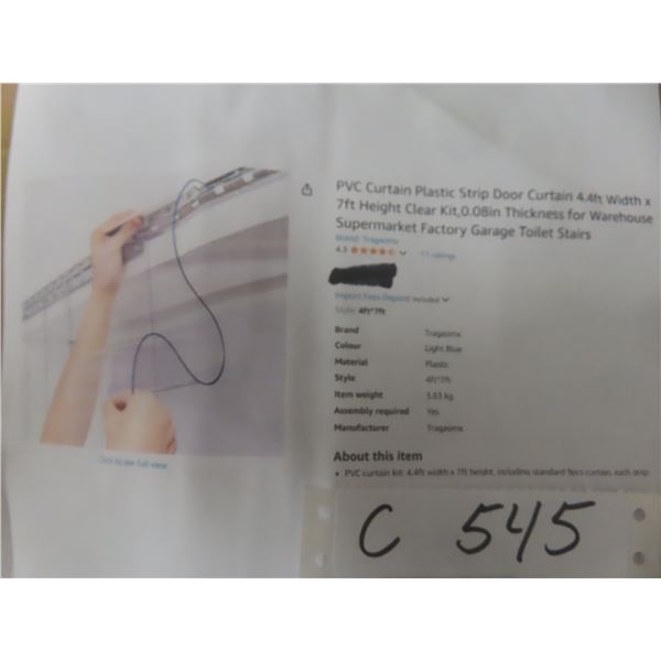 PVC Curtain Plastic Strip Door Curtain 4.4ft