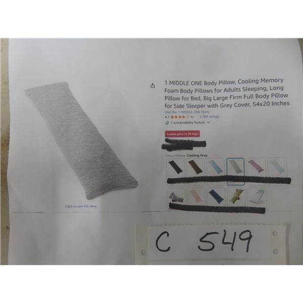 Full  Body Pillow, Cooling Memory