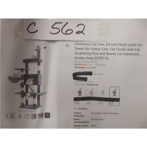 Gitelsnour Cat Tree, 63 inch Multi-Level Cat Tower for Indoor Cats