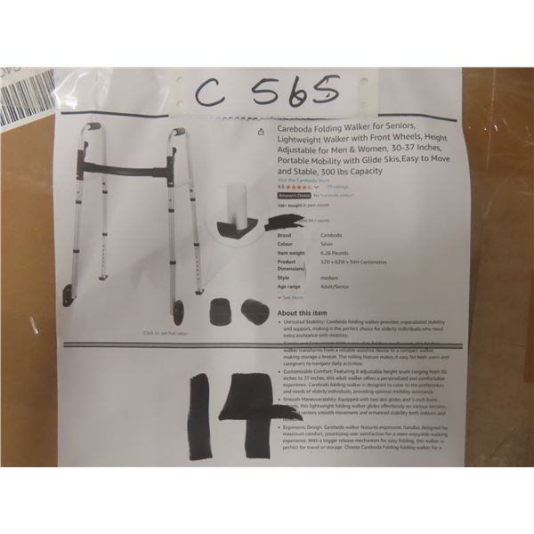 Careboda Folding Walker For Seniors, Lightweight Walker 