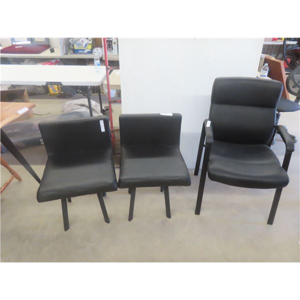 2 Waiting Room Chairs, 1 Arm Chair 
