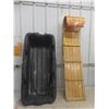 Image 1 : Wood Tobogan 60" Long, Plastic Sleigh 44" Long 