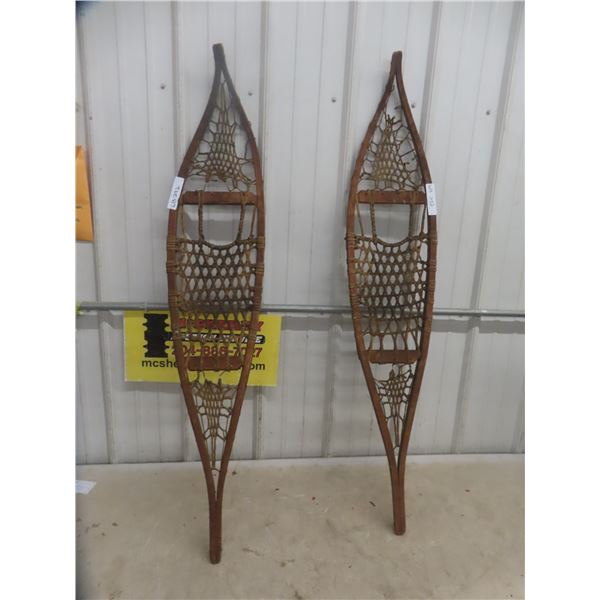 Chestnut Pair Vintage Snow Shoes 48"x10"