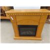 Image 1 : Oak Mantle with Electric Fireplace Style Heater 38"x40"x14"
