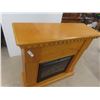 Image 4 : Oak Mantle with Electric Fireplace Style Heater 38"x40"x14"