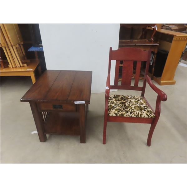 End Table + Arm Chair 24"x28"x24"