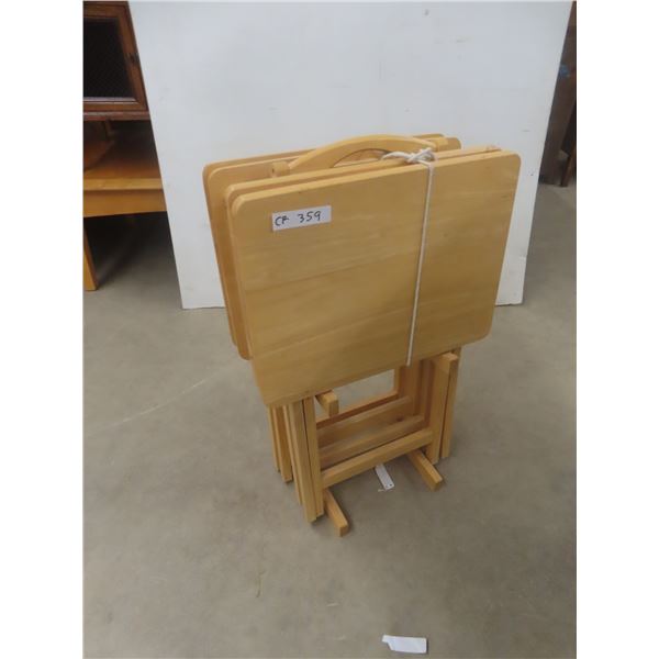 4 Wooden T.V  Stand with Rack 