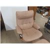Image 2 : Leather / Leather Style Swivel Chair + Ottoman 