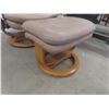 Image 5 : Leather / Leather Style Swivel Chair + Ottoman 