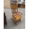 Image 1 : Oak Double Press Back Rocking Chair 