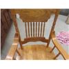 Image 4 : Oak Double Press Back Rocking Chair 
