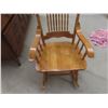 Image 5 : Oak Double Press Back Rocking Chair 