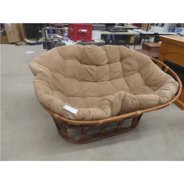 Double Wicker Basket Style Seat