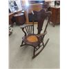Image 1 : Rocking Chair Oak- Leather Inlay Seat 