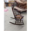 Image 4 : Rocking Chair Oak- Leather Inlay Seat 