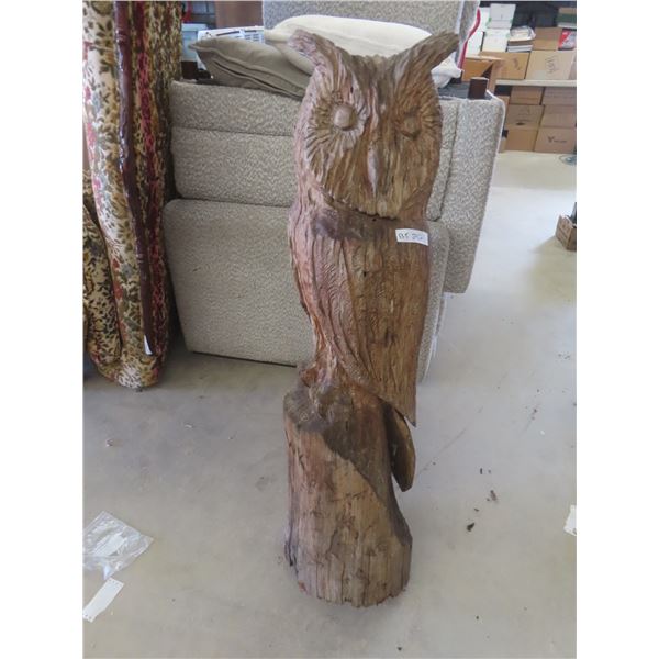 50" Owl Wood Carving 