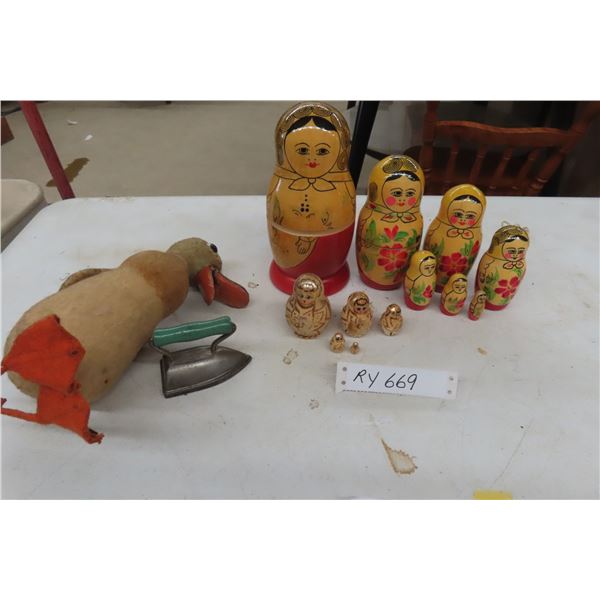 Lady Dover Miniature Metal Doll Clothes Iron