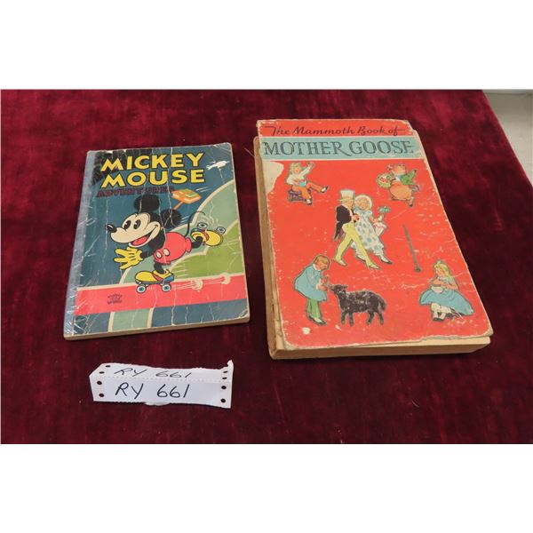 Children's Vintage Books; Mickey Mouse