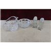 Image 4 : Glass Cut Potpourri Jar, Salt + Pepper Shakers,