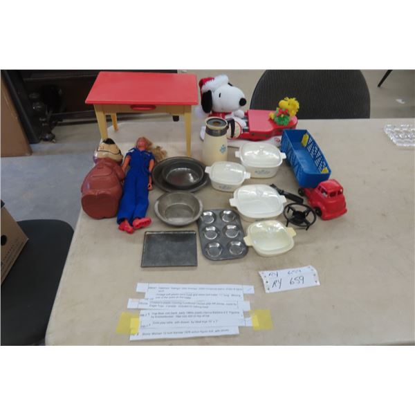 Bionic Woman, Dolls Play Table, Snoopy Playing