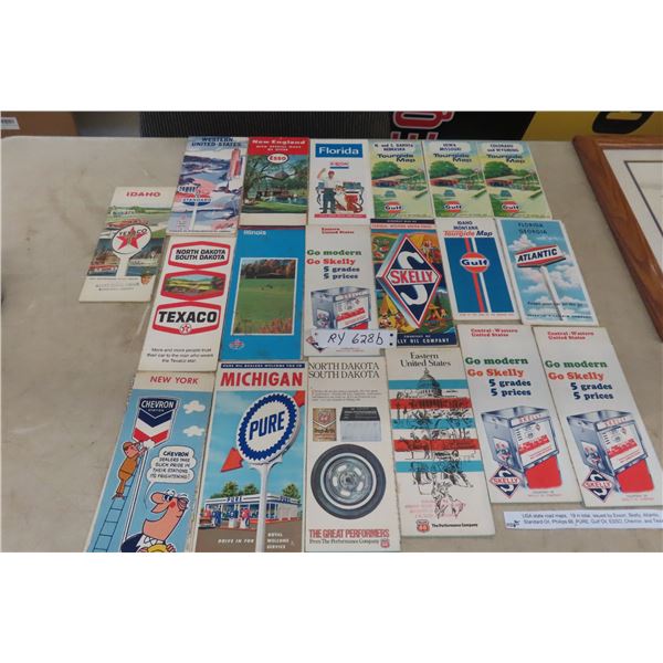 19 USA State Road Maps 