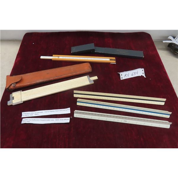 Engineers + Draftsman Triangular Scale Rulers 