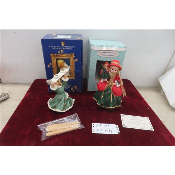 Madam Alexander " Trim the Tree" Doll Figurine 9" 