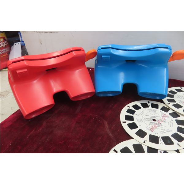 2 View Master 3D Viewers + Large Quantity 