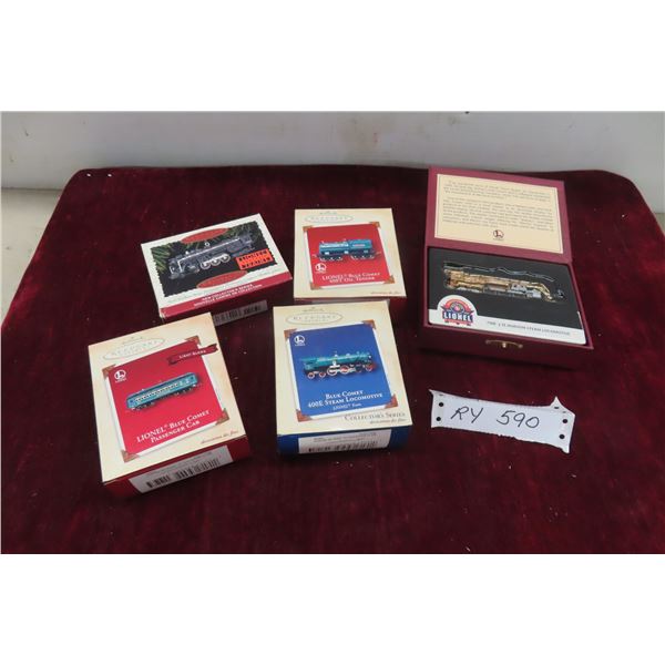 (5) Hallmark Lionel Train Locomotives Christmas 