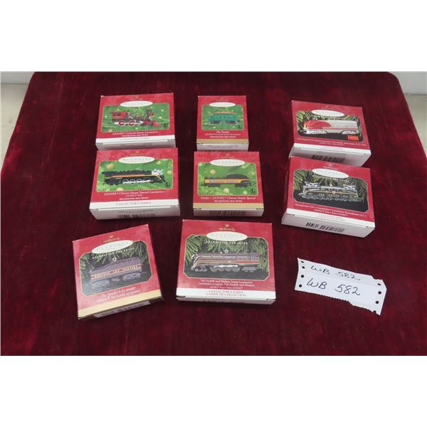 8 Hallmark Lionel Train Christmas Ornaments