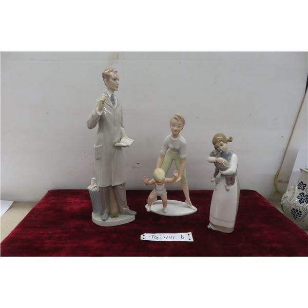 Lladro: The Teacher + Girl with Lamb + Walendorf Mother 