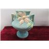 Image 7 :  2 Pieces Roseville Pottery: Friesia Pattern Double Handled Vase 8.5" and Double Handles Clematis Pa