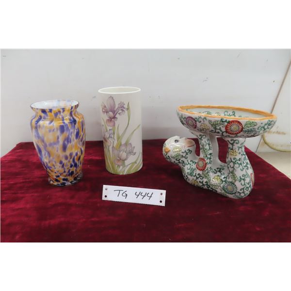 Saler English Ivy Vase, Dimple Vase Tallest 7"