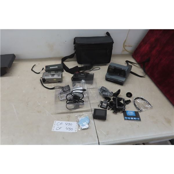Cameras: Kodak, Polaroid, Action Camera +