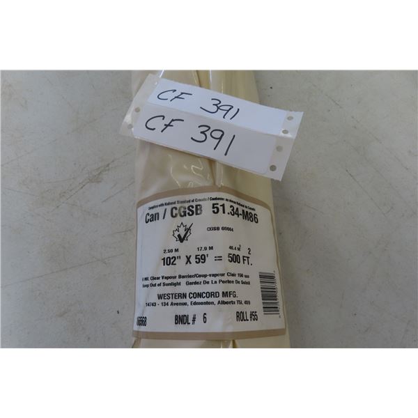 Roll of Vapour Barrier 102" x 59FT New or Store Return 