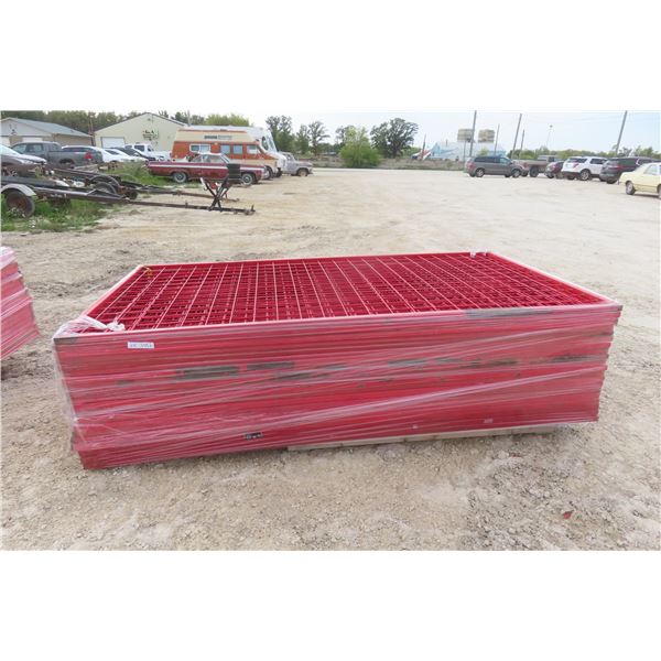 20 Metal Red Grid Panels 4ft x 7ft Great for Fencing 