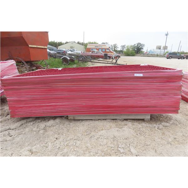 20 Metal Red Grid Panels 4ft x 7ft Great for Fencing 