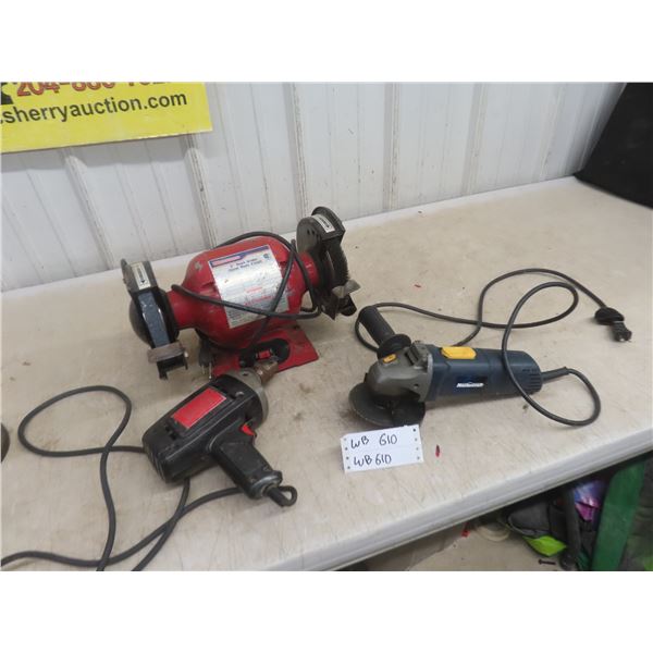 Westward 1/2 Hp Mastercraft Bench Grinder 3/8 Drill