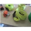 Image 3 : 3 Tow Straps + 4 New Load Ratchet Tie Downs 