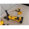 Image 2 : Dewalt 18v Angle Grinder, Drill, Light, Charger and 4 Batteries 
